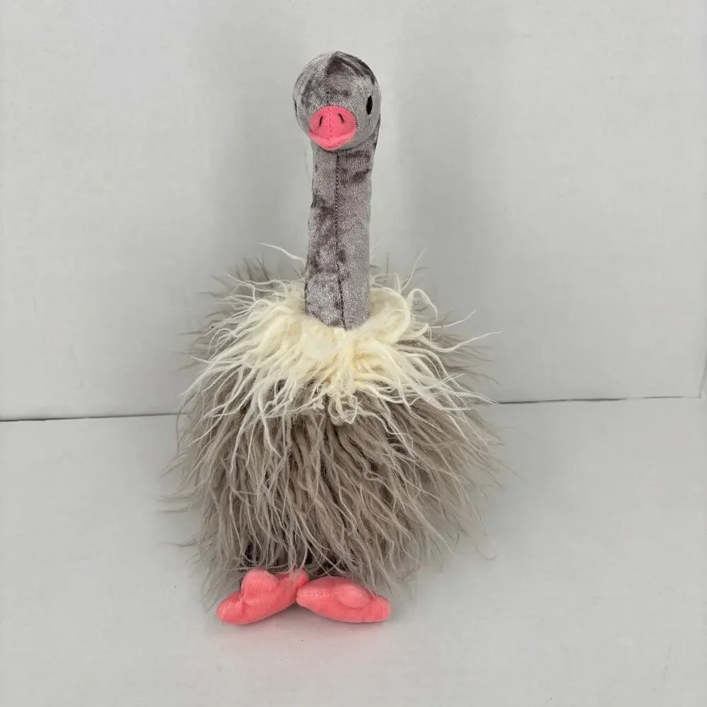 Bunnies By The Bay Ozzy Ostrich Furriends Gray Plush Bird Stuffed Animal 14 Inch
